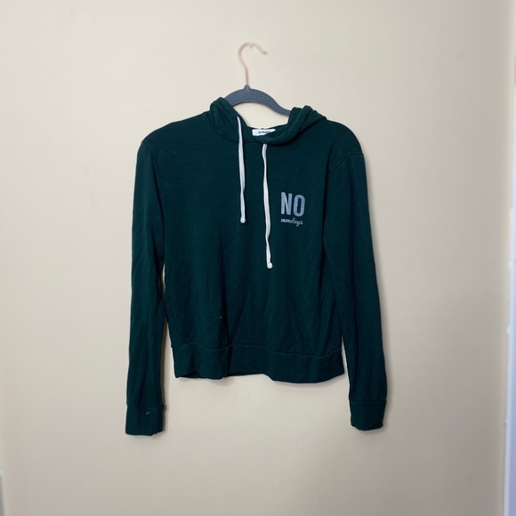 ✨2 for $15✨ Garage “no monday’s” green hoodie - Picture 1 of 3